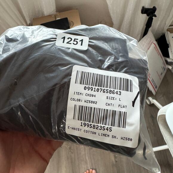 J.Crew 5.5'' Pier Short Men L Dark Gray Cotton-Linen blend Elastic Waist Zip Fly - Picture 8 of 8